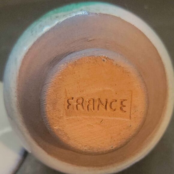 Vintage Ceramic Oil or Perfume Bottle with Saucer Made in France - Picture 8 of 11